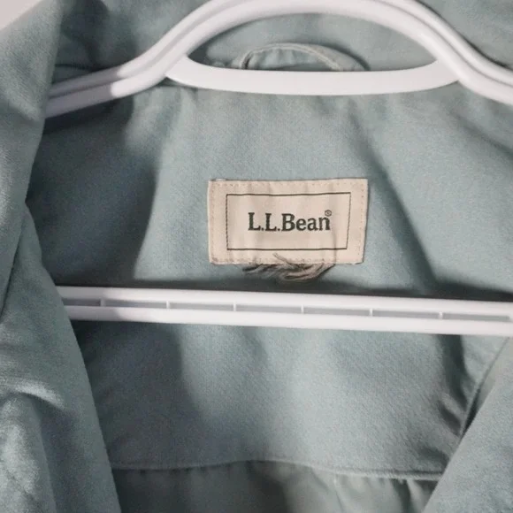 LL Bean Light Blue Denim Corduroy Jacket Women's Button Front Casual Outerwear L - Picture 4 of 8